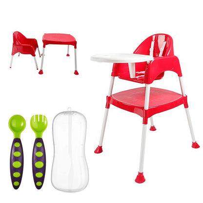 Safe-O-Kid Feeding Convertible High Chair with Adjustable Tray, a Table and Soft Cushion