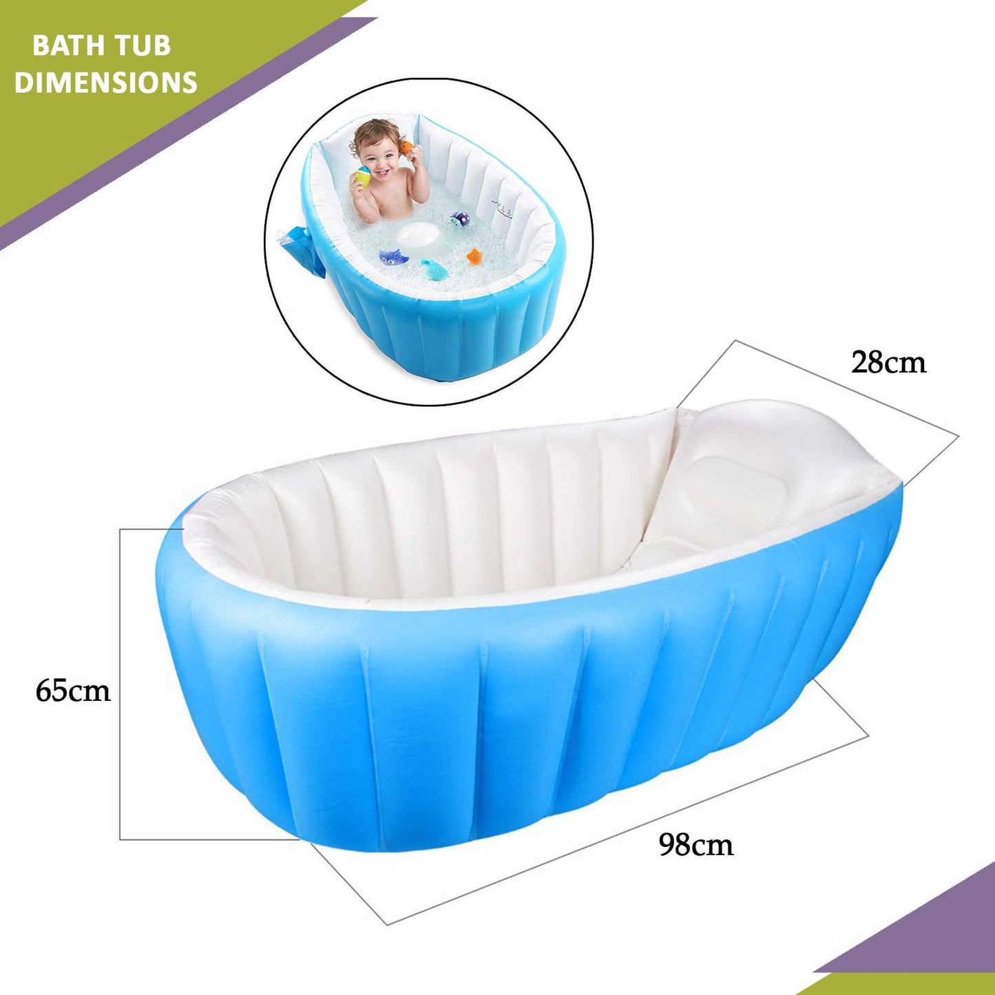 Safe-O-Kid Bath Tub/Unique Design/Foldable/Easy Storage/Strong and Safe