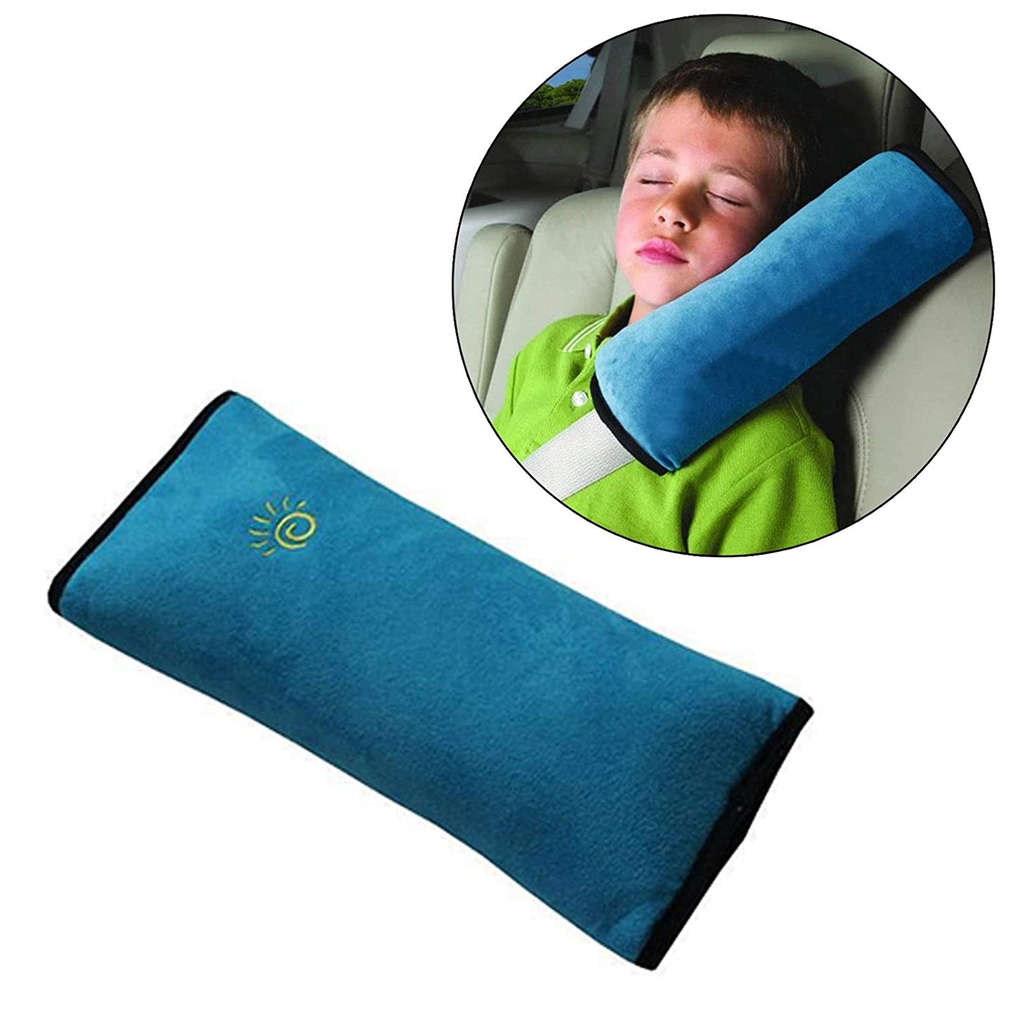 Safe-O-Kid -Baby Neck Safety - Neck Support Pillow/Seat Belt Mounted Pillow for Toddlers