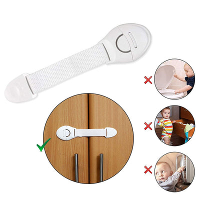 Safe-O-Kid - Hand and Goods Safety- Baby Proofing Nylon Locks Door/Cupboard/Cabinet/Fridge/Drawer For Finger Safety