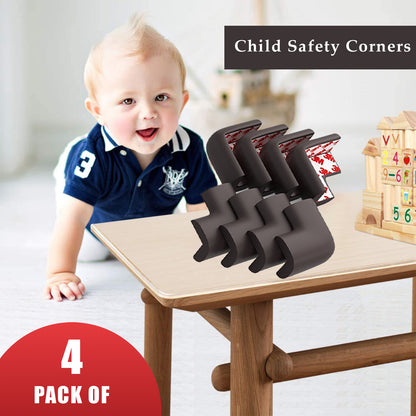 Safe-O-Kid-Baby Safety From Head Injury -  High Density U-Shaped Large Nbr Corner Cushions/Guards