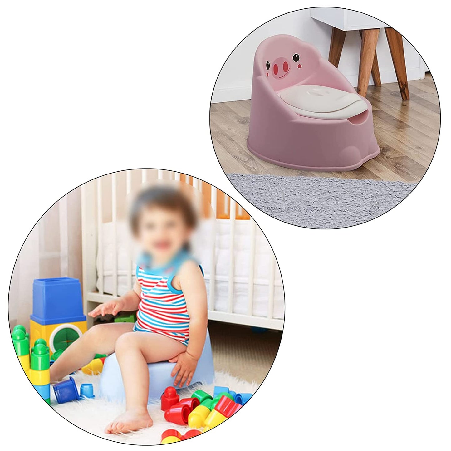 Safe-O-Kid Baby Potty Training Seat, Detachable Potty Bowl, Back Support for Toddler, Suitable for Boy / Girl, for 0 to 2 Years Babies