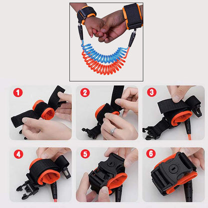 Safe-O-Kid Anti-Lost Wrist Link Elastic Adjustable Strap Safety for Baby