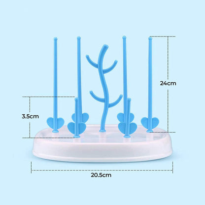 Safe-O-Kid - Bottle Drying Rack, Plastic Trees, Dustproof, Easy Sterilizer for Baby - White