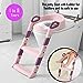 Safe-O-Kid Non-Slip Potty Training Seat With Ladder, Baby Potty Training Toilet Seat, Adjustable Foldable for Kids Baby