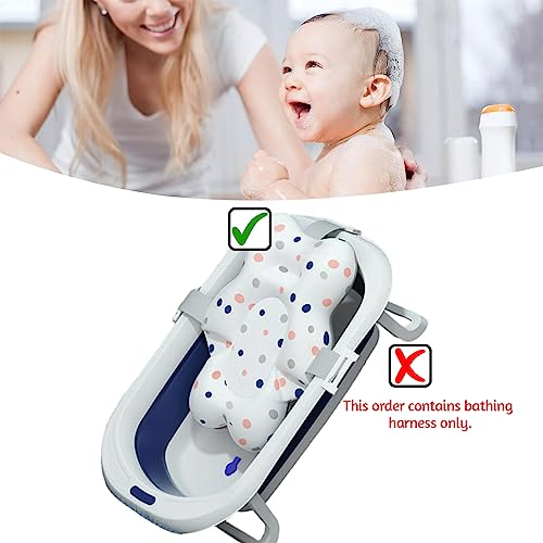 Baby Bath Pillow Anti-Slip Bathtub Pad Infant Bath Essentials for Sitting Up in The Cushion Seat for 0-36 Months Baby