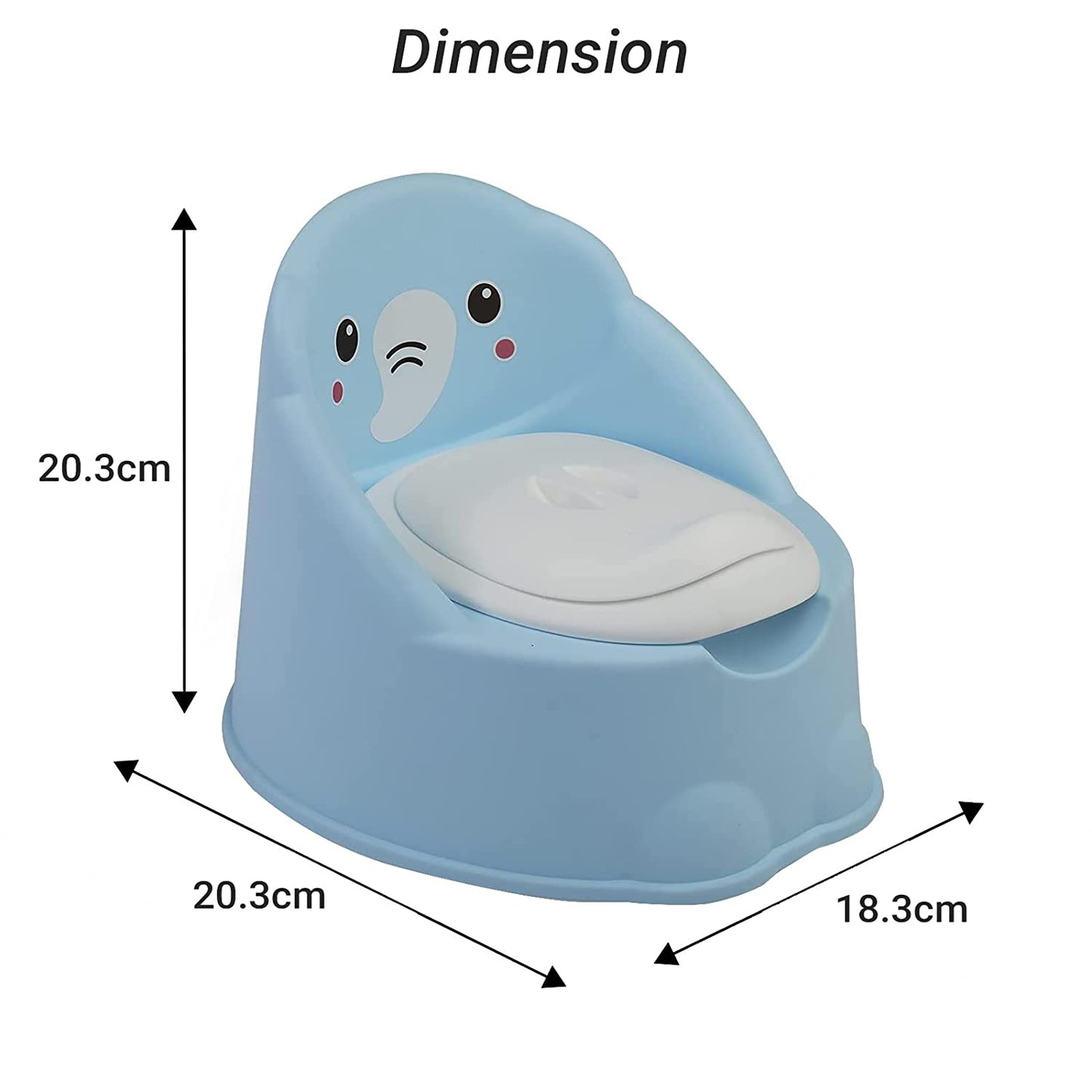 Safe-O-Kid Baby Potty Training Seat, Detachable Potty Bowl, Back Support for Toddler, Suitable for Boy / Girl, for 0 to 2 Years Babies