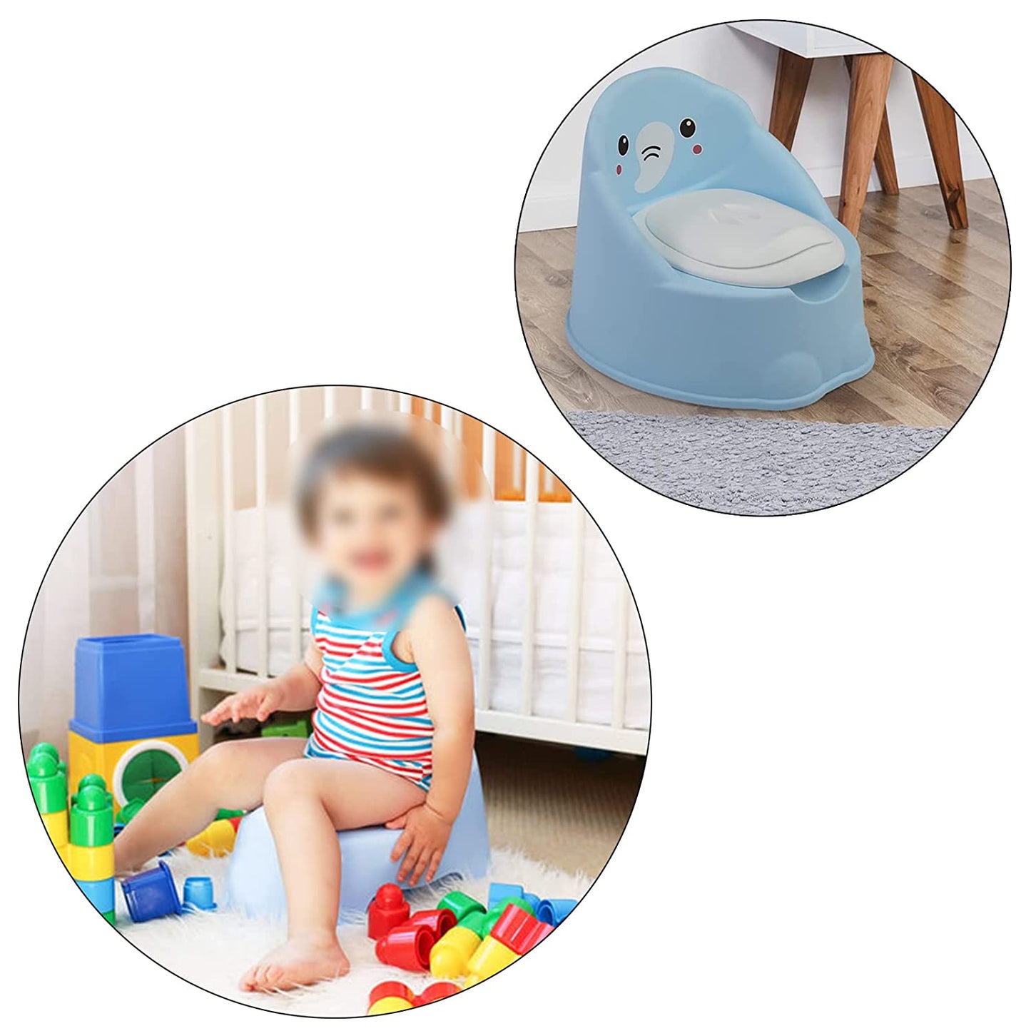 Safe-O-Kid Baby Potty Training Seat, Detachable Potty Bowl, Back Support for Toddler, Suitable for Boy / Girl, for 0 to 2 Years Babies