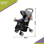 Safe-O-Kid -  Safe-O-Kid Safe Pram/Buggy (0-4 Years) Latest Model - 2023 of Baby Stroller, Foldable/Portable, Light Weight Stroller for Baby/Kids with Metal Non-Slip Buggy/Pram Clips