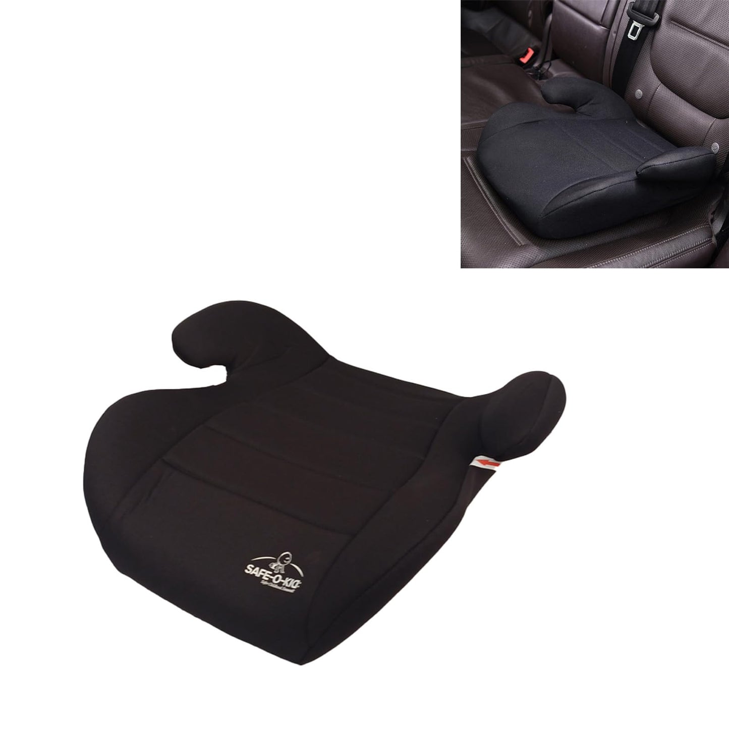 Safe-O-Kid Backless Design Car Booster Seat, Travel Friendly, Plush Padding Seat for Children & Kids from 6 to 12 Years