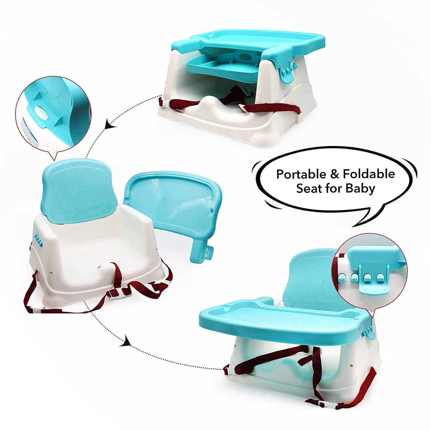 Safe-O-Kid 4 in 1 High Chair with Tray