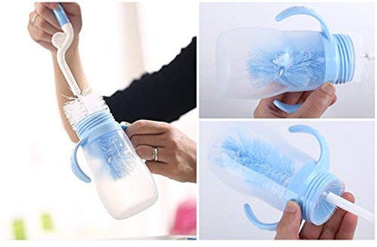 Safe-O-Kid - Baby Milk Bottle Nipple Straw Brush Sponge Nylon Bottle Cleaning Brush