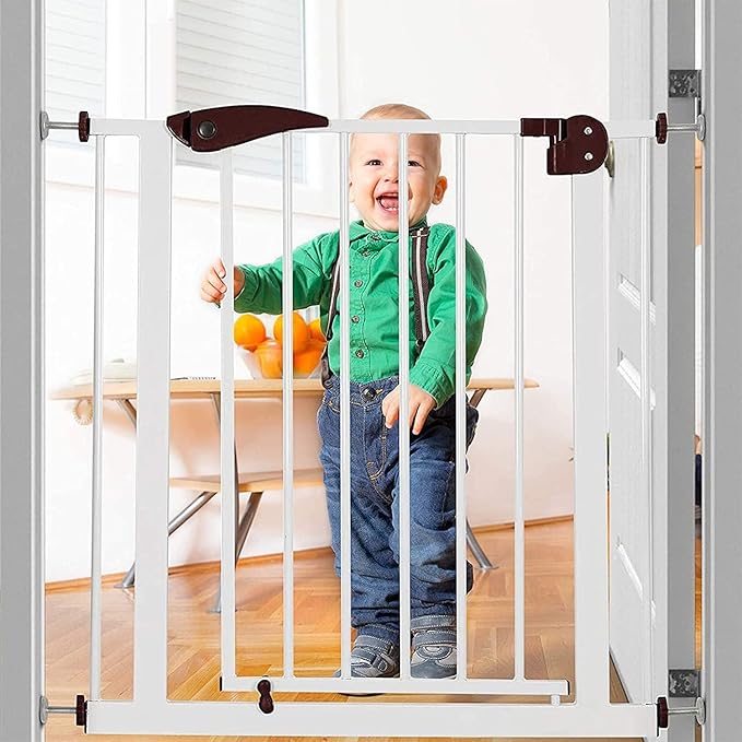 Safe-O-Kid Adjustable Baby & Dog Gate, NO Pressure Mounted, 1 Yr Warranty