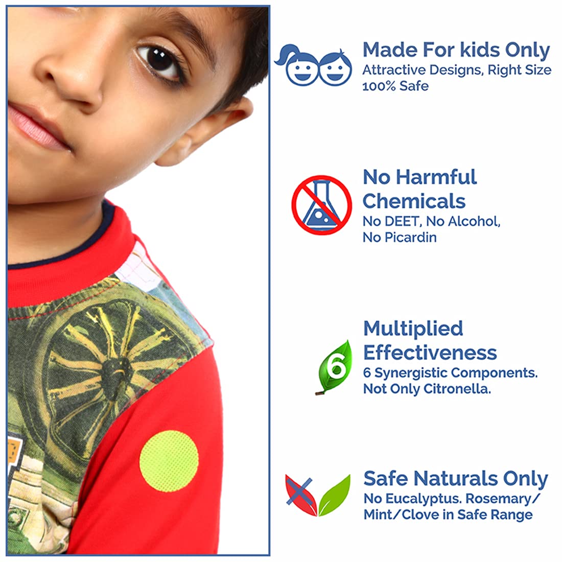 Safe-O-Kid- 100 % Ayurvedic Mosquito Repellent Plain Patches