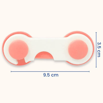 Safe-O-Kid - Finger Injury Safety - Easy to Use, Elegant, Dotted with Smiley Ends Child Proof Cabinet Lock
