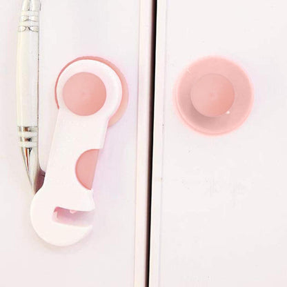 Safe-O-Kid - Finger Injury Safety - Easy to Use, Elegant, Dotted with Smiley Ends Child Proof Cabinet Lock