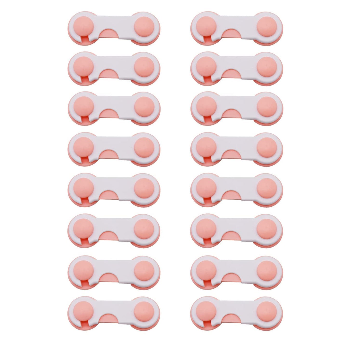 Safe-O-Kid - Finger Injury Safety - Easy to Use, Elegant, Dotted with Smiley Ends Child Proof Cabinet Lock