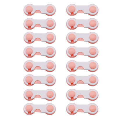 Safe-O-Kid - Finger Injury Safety - Easy to Use, Elegant, Dotted with Smiley Ends Child Proof Cabinet Lock