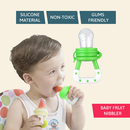 Safe-O-Kid The 360 Baby Feeding Kit: Fruit Nibbler, 360 Degree No Spill Bowl, Squeezy Spoon Feeder, Spoon & Fork Training Set and Baby Bottle and Nipple Cleaning Brush Kit