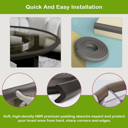 Safe-O-Kid-Baby Head Injury Safety- High Density L-Shaped Large Nbr Corner Cushions/Guards