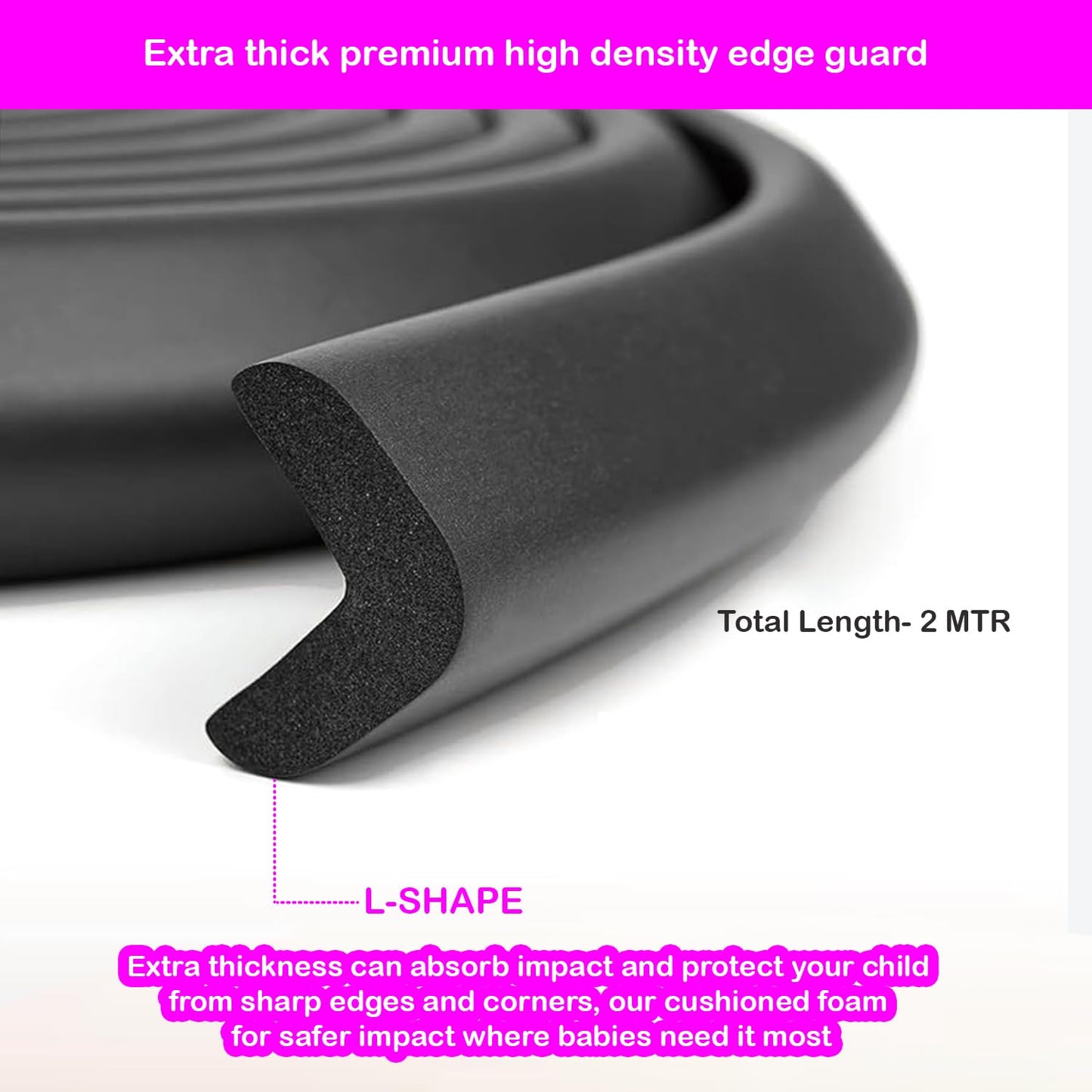 Safe-O-Kid-Baby Head Injury Safety- High Density L-Shaped Large Nbr Corner Cushions/Guards