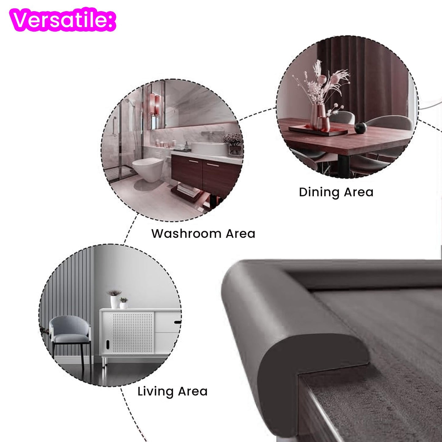 Safe-O-Kid-Baby Head Injury Safety- High Density L-Shaped Large Nbr Corner Cushions/Guards