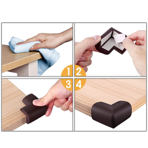 Safe-O-Kid-Baby Head Injury Safety- High Density L-Shaped Large Nbr Corner Cushions/Guards