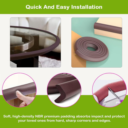 Safe-O-Kid-Baby Head Injury Safety- High Density L-Shaped Large Nbr Corner Cushions/Guards