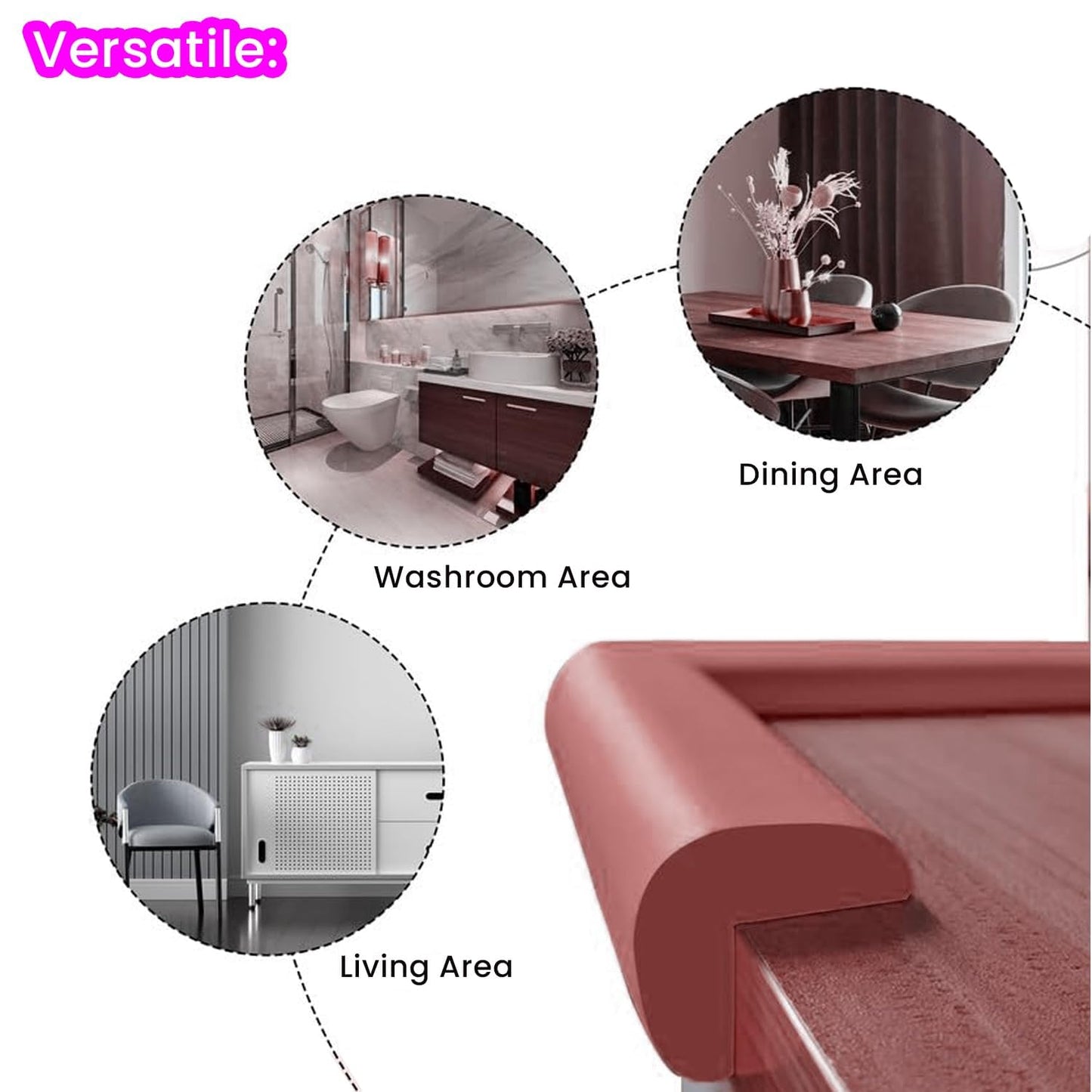 Safe-O-Kid-Baby Head Injury Safety- High Density L-Shaped Large Nbr Corner Cushions/Guards