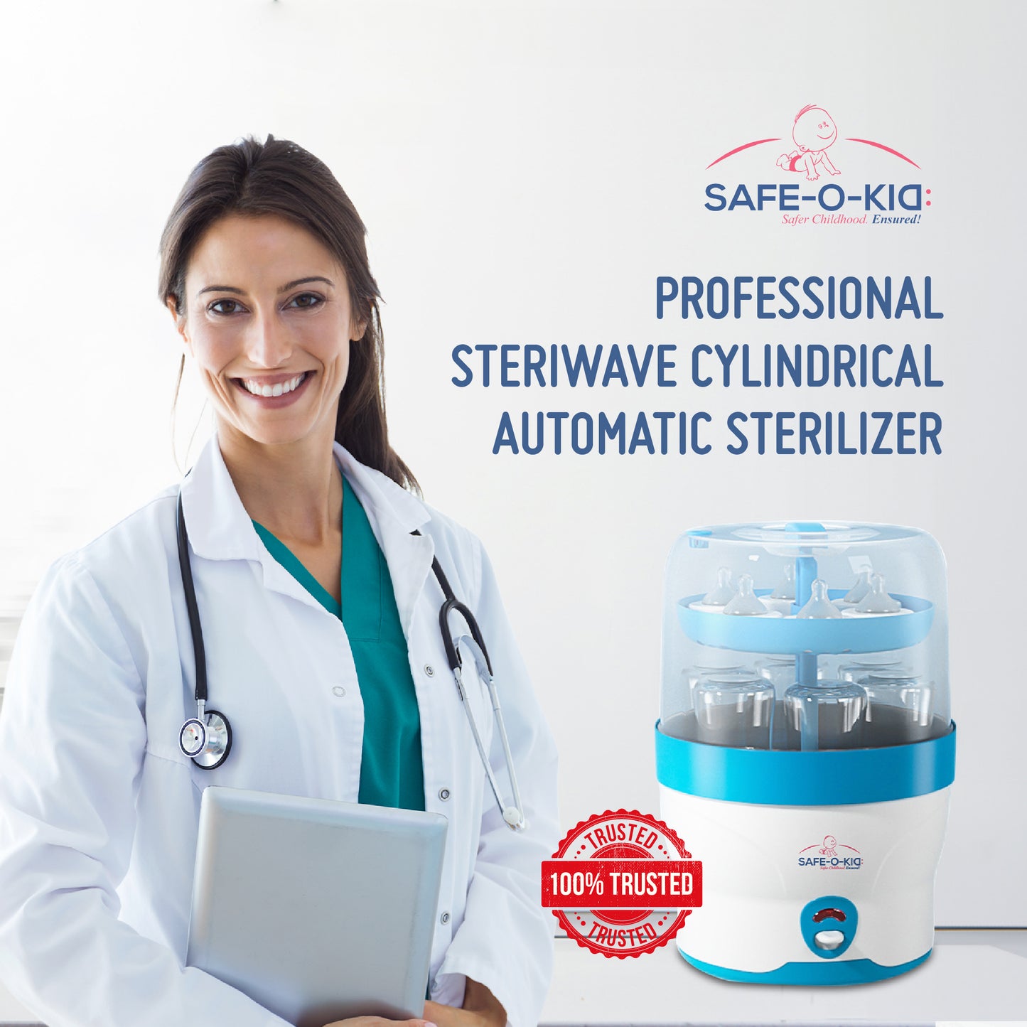 Safe-O-Kid Steriwave 6 Bottles Sterilizer