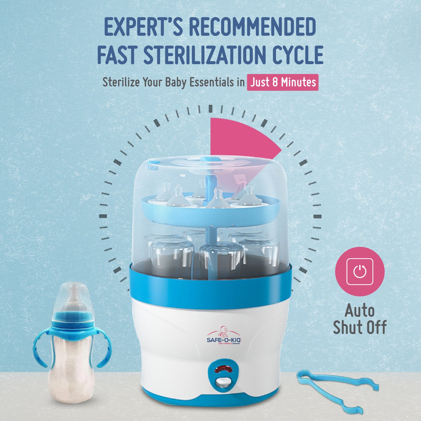 Safe-O-Kid Steriwave 6 Bottles Sterilizer