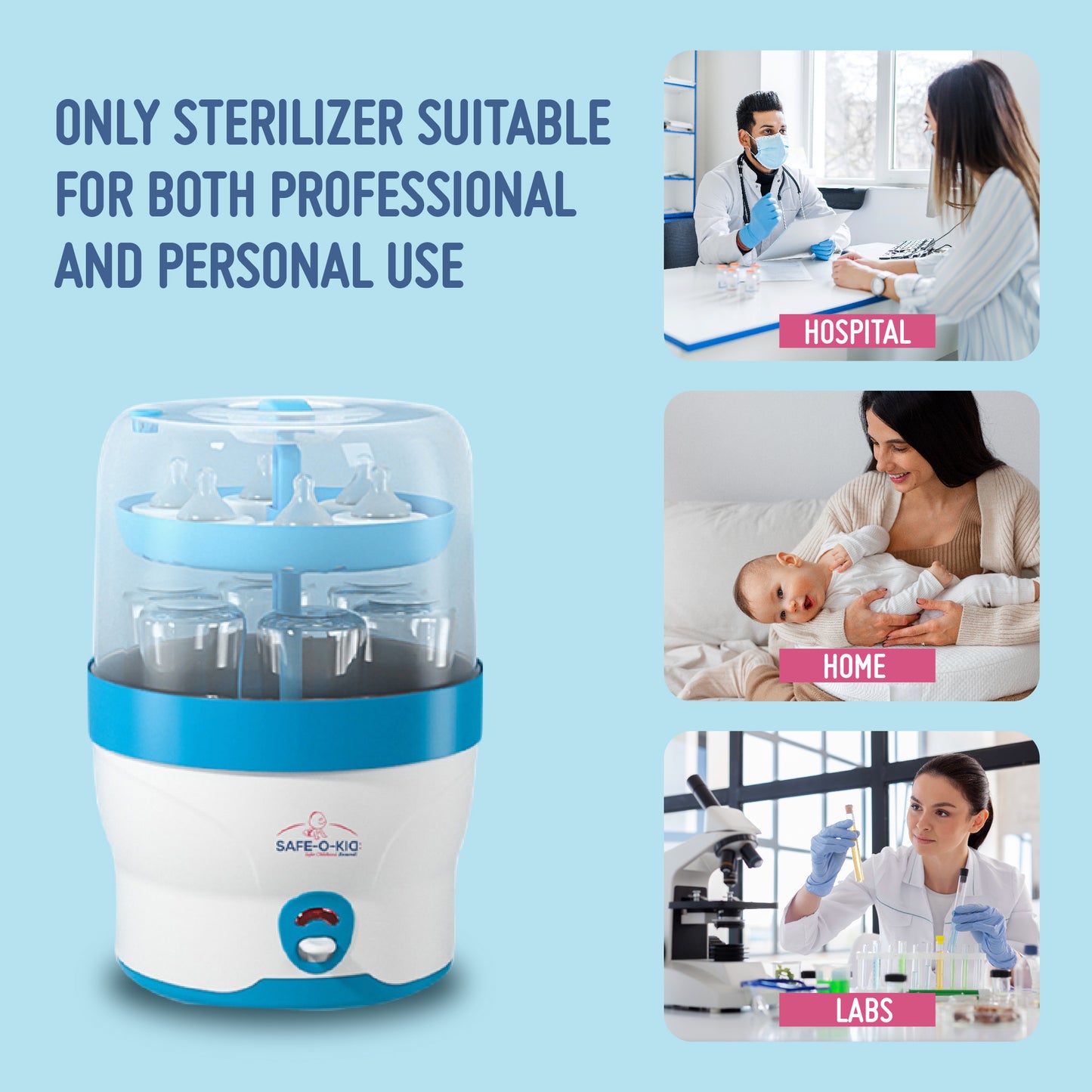 Safe-O-Kid Steriwave 6 Bottles Sterilizer