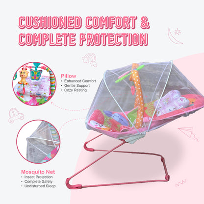Harmony Baby Bouncer with Neck Pillow, Mosquito net with Year