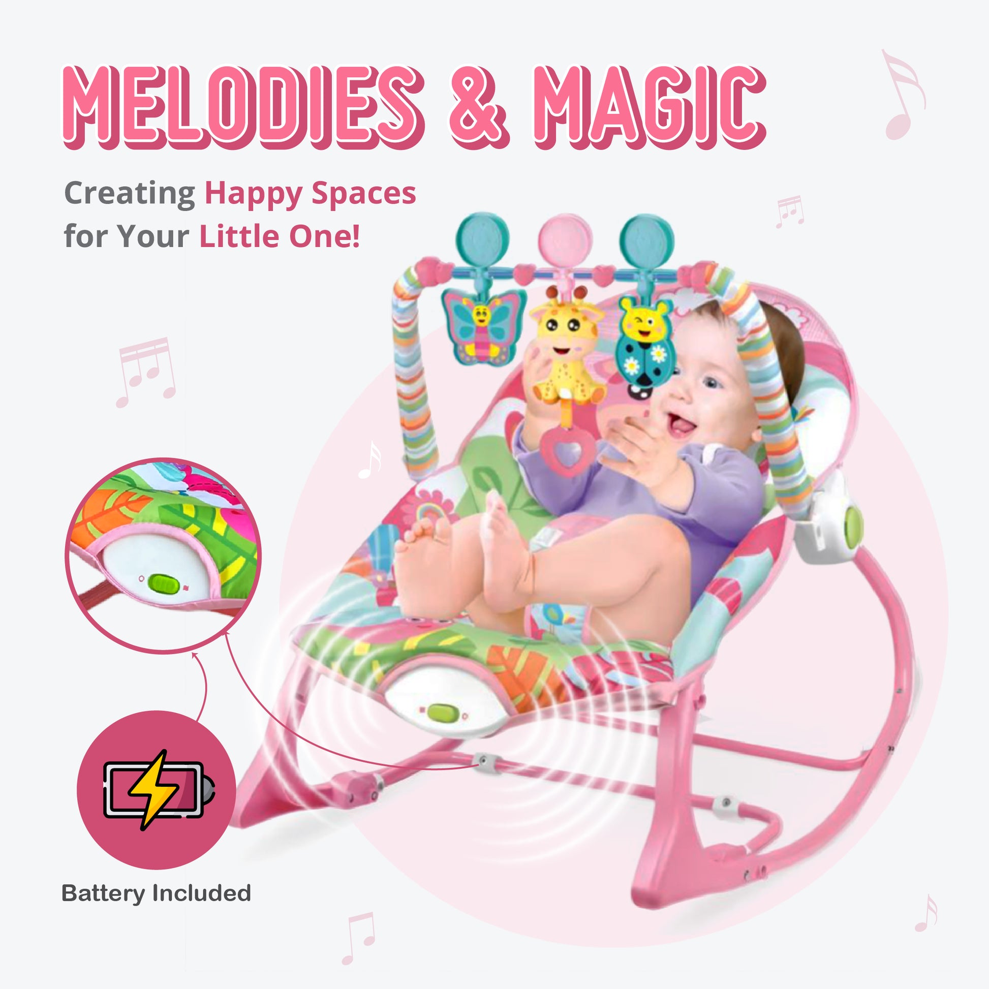 Safe-O-Kid Musical Baby Rocker – Safeokid - Main Image