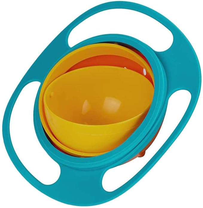 Safe-O-Kid- No Spill, BPA Free Gyro Bowl For Baby and Kids, 360 Degree Rotation Spill Proof Food Bowl