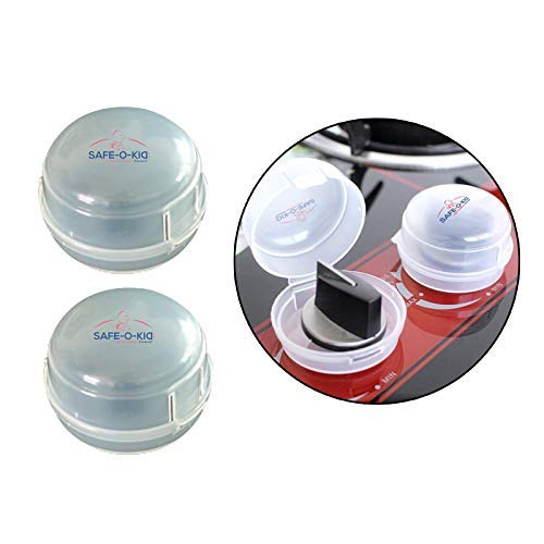 Safe-O-Kid- Fire Safety- Gas Stove Knob Covers/Guards, Indoor Baby Safety