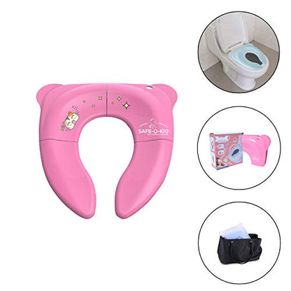 Safe-O-Kid - Portable Potty Seat Cover - Portable, foldable, Easy stool Pass, Infection Safety for baby/kids/child