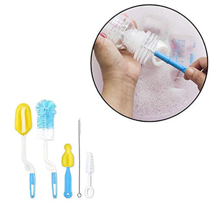 Safe-O-Kid - Baby Milk Bottle Nipple Straw Brush Sponge Nylon Bottle Cleaning Brush