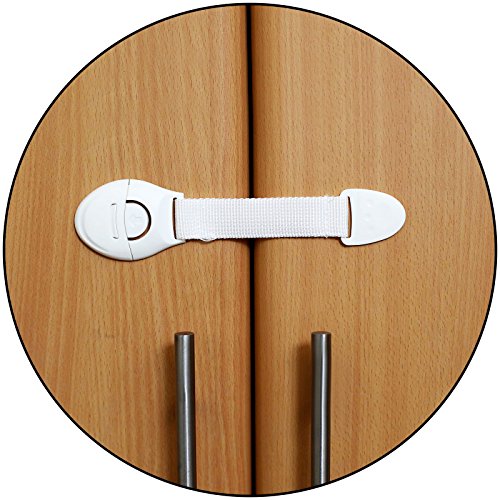 Safe-O-Kid - Hand and Goods Safety- Baby Proofing Nylon Locks Door/Cupboard/Cabinet/Fridge/Drawer For Finger Safety