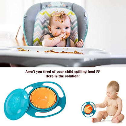 Safe-O-Kid- No Spill, BPA Free Gyro Bowl For Baby and Kids, 360 Degree Rotation Spill Proof Food Bowl