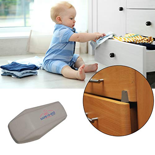 Safe-O-Kid - Reliable Auto Mechanism Baby Safety Drawer Finger Safety Lock - Assorted Colors