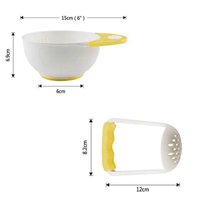 Safe-O-Kid Baby Food,Cereal Grinding/Mesher/Serving Bowl