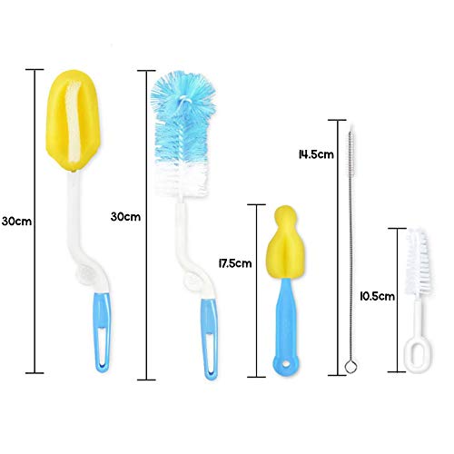 Safe-O-Kid - Baby Milk Bottle Nipple Straw Brush Sponge Nylon Bottle Cleaning Brush