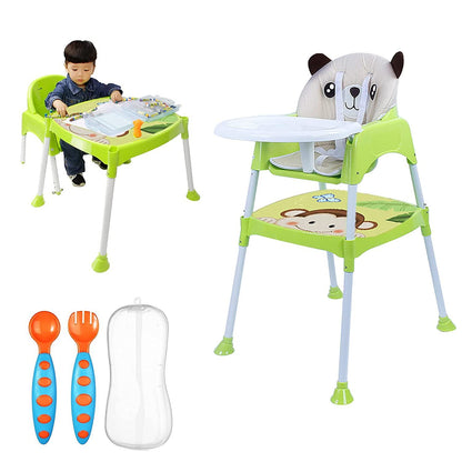 Safe-O-Kid Feeding Convertible High Chair with Adjustable Tray, a Table and Soft Cushion