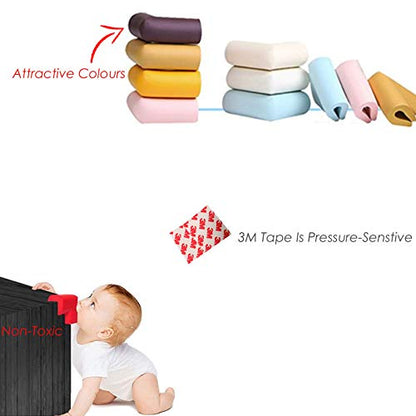 Safe-O-Kid-Baby Safety From Head Injury -  High Density U-Shaped Large Nbr Corner Cushions/Guards