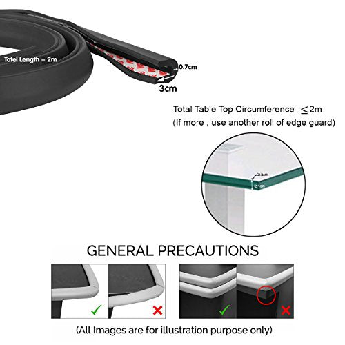 Safe-O-Kid- Head Injury Safety For Baby - Unique High Density U Shaped Edge Guards