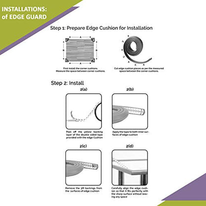 Safe-O-Kid- Head Injury Safety Unique High Density L-Shaped Small Edge Guards with Corners