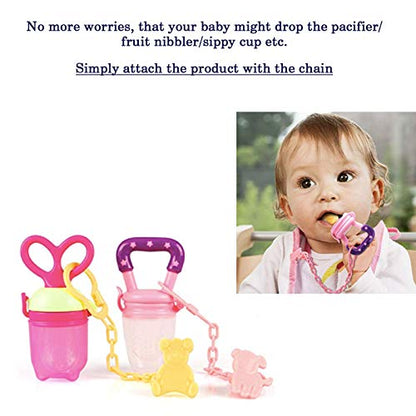 Safe-O-Kid Silicone Pacifier/Soother with Holder Chain