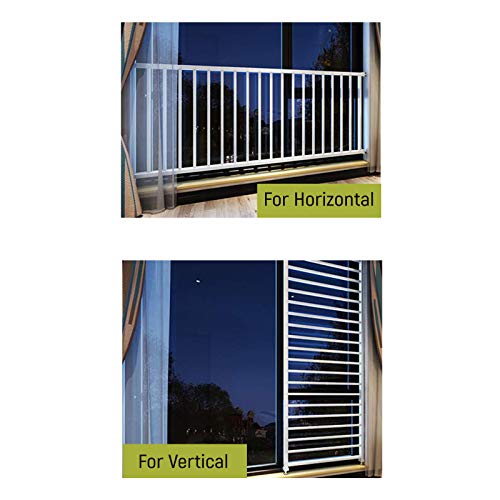 Safe O Kid Window Rail Guards - Fully Adjustable for Baby Safety, Window Safety Guards for Pet, Old Age People, Metal Security Gate for Sliding Windows