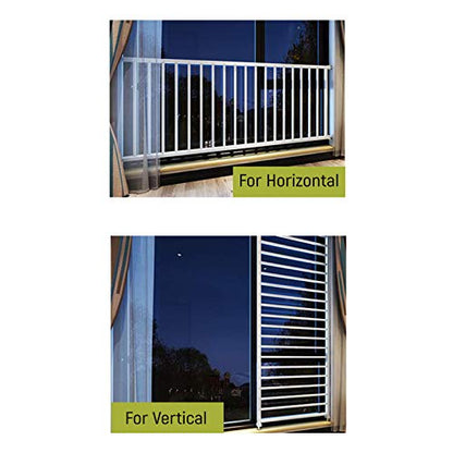 Safe O Kid Window Rail Guards - Fully Adjustable for Baby Safety, Window Safety Guards for Pet, Old Age People, Metal Security Gate for Sliding Windows